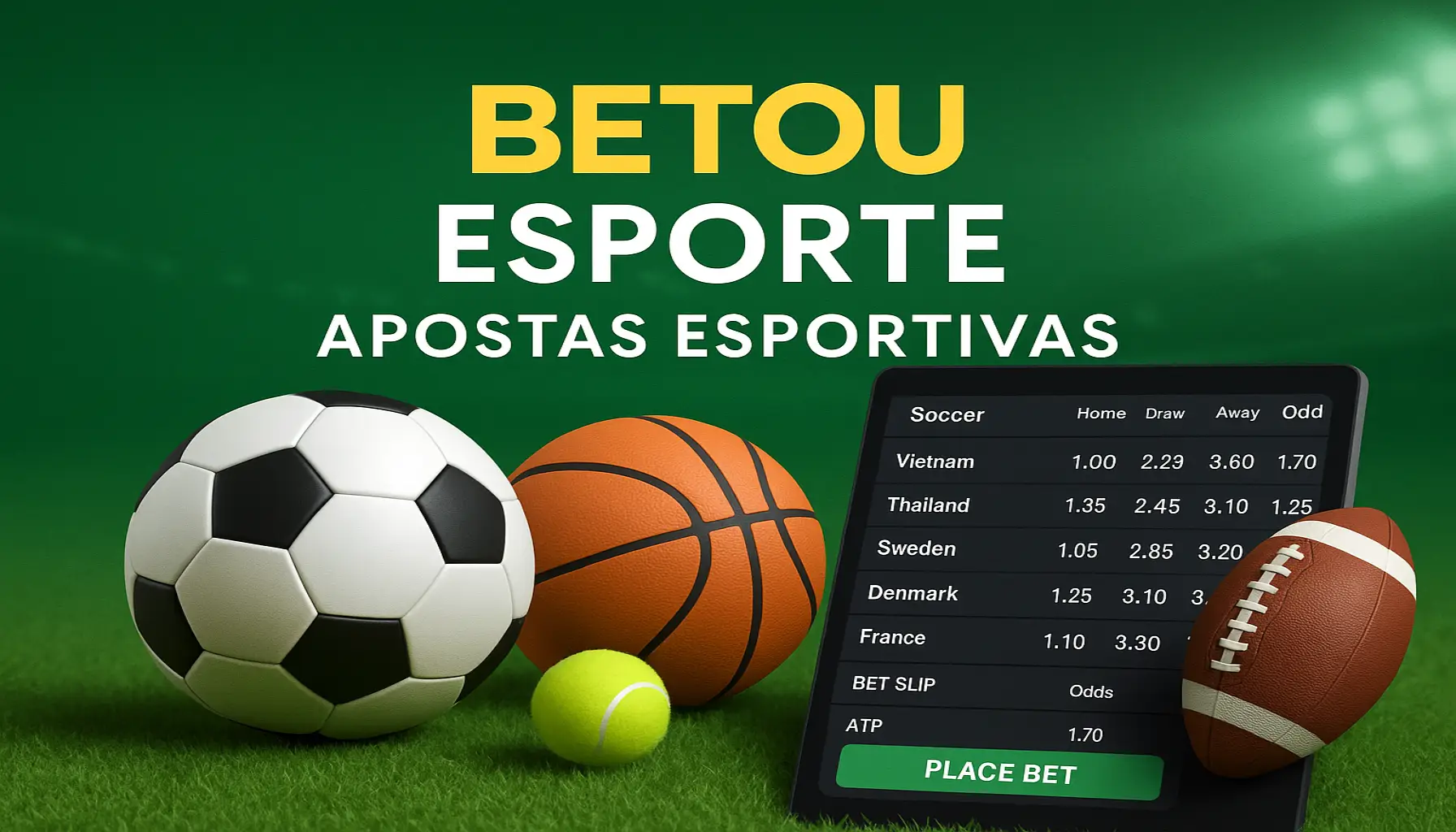 Aposte em apostas esportivas no cassino online BETOU